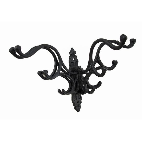 Cast Iron Victorian Style 5 Hook Hat / Coat / Scarf Holder - Picture 1 of 2